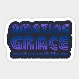 Amazing Grace (blue) Sticker